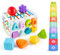 RZKHRT 2 in 1 Baby Spielzeug ab 6-12 Monate, Montessori Spielzeug ab 1 Jahre, Stapelbecher & Formensortierspiel, Sensorik Spielzeug für Kinder, Geschenk für Jungen Mädchen