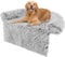 COSTWAY Hundebett flauschig, Sofaschutz Hund, Hundedecke für Sofa, Hundekissen waschbar, Plüschbett für kleine & mittelgroße & große Hunde Katzen, Hundematte aus Plüsch, 120 x 115 x 18 cm, Grau-weiß