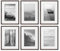 PHOTOLINI Bilderrahmen 30x40 Holz MDF Eiche Dunkel, 6er Set Bilderrahmen 40x30 mit Passepartout, bruchsicheres Acrylglas, Rahmen 30 x 40 zum Aufhängen, extra Zubehör - Rahmen 30x40 für Fotos & Poster