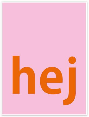 Posterlounge Hej Poster von Typobox 30 x 40 cm Orange Wandbilder Wanddeko