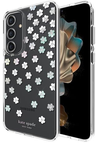 Kate Spade New York Samsung Galaxy S24 Plus Case, Compatible with Wireless Charging - Scattered Flowers