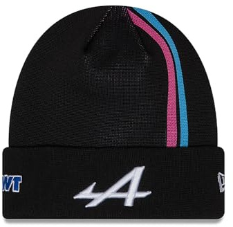 New Era Alpine Racing Formel 1 Pierre Gasly gestreifte Mütze, Schwarz , Einheitsgröße