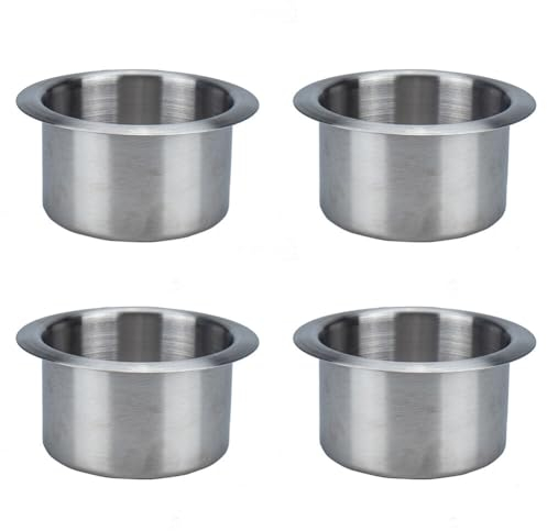 4Pcs Porte-Bouteille de Boisson en Acier Inoxydable Porte-Tasse Résistant à la Corrosion et à la Corrosion Porte-gobelet à Encastrer pour Table De Poker Porte-gobelet Bateau Voiture Bateaux RV