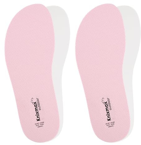 Knixmax Outdoor 2 pares de plantillas unisex extra finas para zuecos Crocs, insertos cómodos para plantilla Birkenstock, zapatos de jardín, zapatos de agua, almohadillas para zapatos sin calcetines