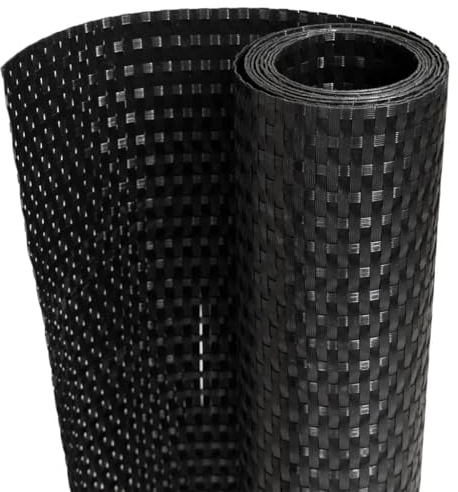 vidaXL Balkon-Sichtschutz Schwarz 500x80 cm Poly Rattan