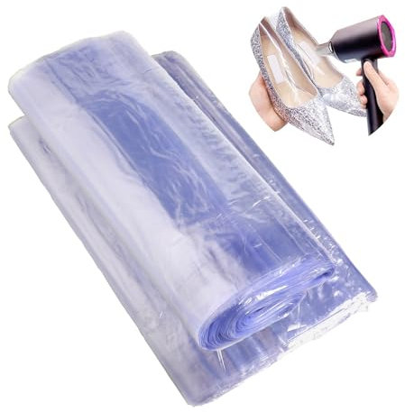 Transparente Schrumpffolienbeutel 100 Stück Schrumpffolie Taschen,Schrumpfbeutel Heißsiegel PVC Schrumpfen Beutel Folie für Geschenke verpacken, DIY Handwerk, Bücher, Schuhe (100 Stück 30 * 50)