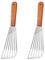 2 Pack Fish Metal Spatula for Kitchen Use Slotted Spatulas Frying Spatula with Thin Edge Ideal for Turning & Flipping (10.63in