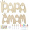 YHSKJCD 2 Stück MAMA PAPA Geschenk Holzbuchstaben Bastelset Papa Mama Geburtstagsgeschenk Holznamen Bemalen und Fotos Ankleben Holznamen Bemalen und Fotos Ankleben