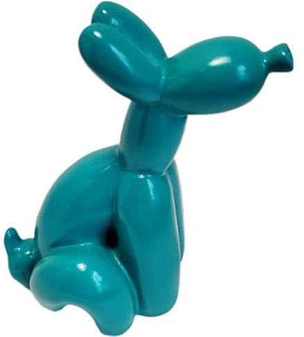 PIGPIGFLY Harzballon-Hundeskulptur,Kreative Niedliche Tier,Home Store Dekoration,Modern Abstract Kunst Skulpturen Deko,Bürodekorationen,Polyresin,Geschenk(Grün)