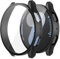 Misxi 2 Stück Hard PC Schutzhülle Hülle Kompatibel mit Samsung Galaxy Watch 7 44mm, Anti-Rutsch Ultra-dünne Kratzfeste Schutz Displayschutzfolie mit Gehärtetem Glas für Galaxy Watch 7, Schwarz
