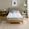 Zinus Surmatelas en Bambou 90 x 190 cm - Housse de Matelas matelassée avec surmatelas de 5 cm d'épaisseur - Lavable en Machine - Blanc