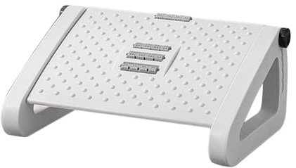 Dsdhuf Repose-Pieds de Bureau, Tabouret de Pied, Rouleau de Massage Amovible, Portable, Repose-Pieds de Bureau Ergonomique Blanc