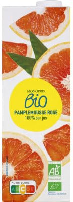 Monoprix Jus Pamplemousse Rose bio 1L