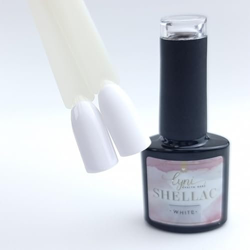 UV Nagellack Weiß 7ml White als Profi Farbe für Nägel als Gel Lack/Gel Polish für Nageldesign · HEMA frei & selbstglättend · UV & LED · Soak Off Überlack Einzeln · Lynis-Nailshop.de