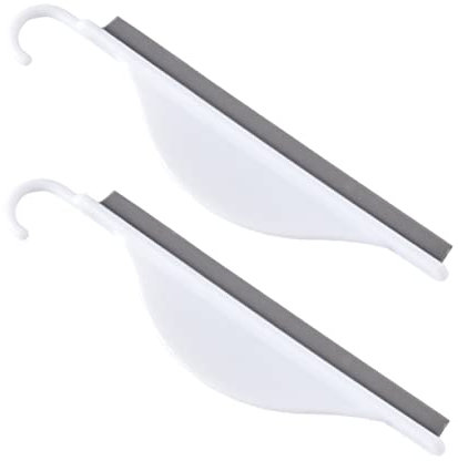 minkissy 2 Sätze Wischer Glasschaber Glasradierer Fenster Putzer - Badezimmerschaber Gucklöcher Für Die Tür Vinyl- Reinigungsrakel Werkzeug Zur Glasreinigung Kieselgel 2 Stück * 2