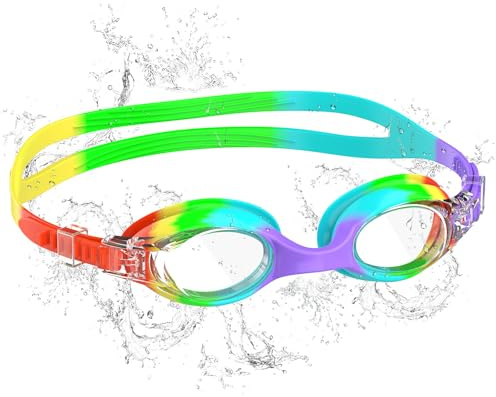 Seaflar Occhiali Nuoto Bambini da 6 a 14 anni, Anti-Fog con Visione Chiara | Protezione UV Guarnizione in Silicone, Piccolo Telaio Occhiali da Nuoto Unisex per Bambini