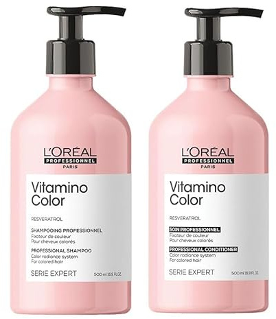 L'Oreal Professionnel Vitamino Color Shampoo 500ml & Vitamino Color Conditioner 500ml Duo