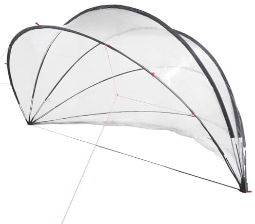 vidaXL Pool-Dome Transparent 430 x 430 x 210 cm PVC, Garten und Terrasse, modernes Outdoor-Dom, UV-Schutzverdecke, Faltbare Poolabdeckung, Wasser für Sommerpools