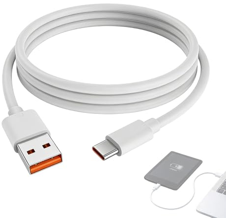 Zyrtkeriom Cable de Carga USB-C 1 m, 6A de Carga Súper Rápida – Compatible con Huawei, Xiaomi y Android, Admite Carga Rápida y Transferencia de Datos