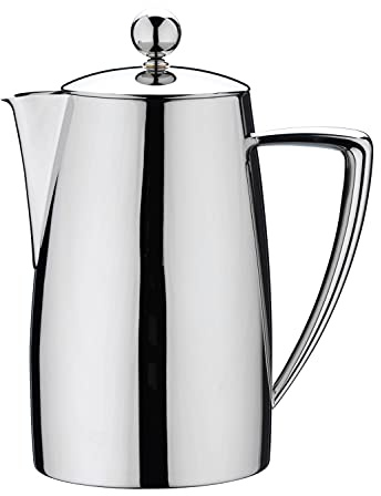 Café Stal Thermal Wall Art Deco Range 18/10 Stainless Steel Mirror Finish Cafetiere, 6-Cup