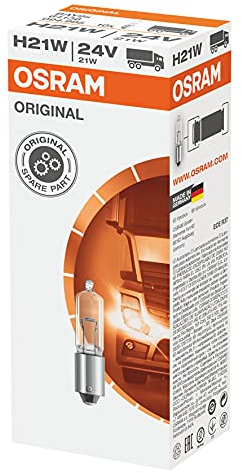 Osram ORIGINAL H21W, Sonderlampe, 64138, 24V, 10er Faltschachtel