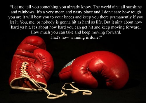 Poster mit inspirierendem Motivationszitat (Rocky Zitat 1)