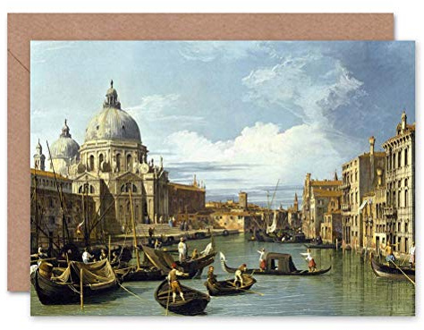 Wee Blue Coo CANALETTO THE ENTRANCE TO GRAND CANAL VENICE PAINTING GREETINGS CARD