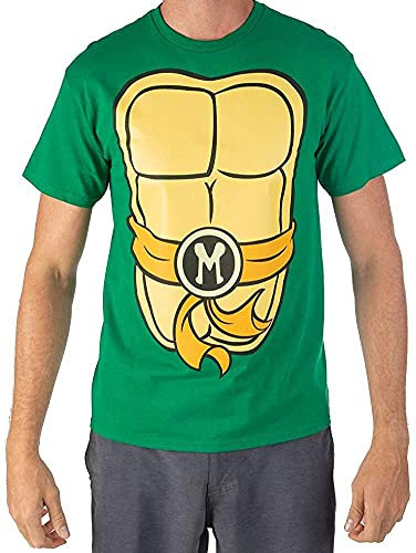 Teenage Mutant Ninja Turtles TMNT Herren Kostüm T-Shirt - Orange - X-Groß