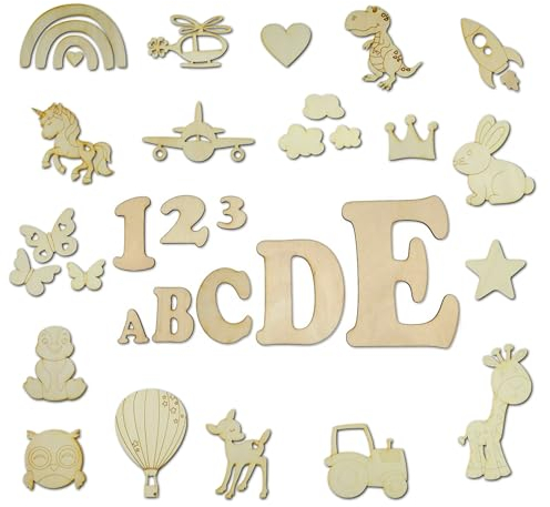 DIY Holzbuchstaben Holzzahlen Rohlinge nach Wahl in verschiedenen Größen zum basteln und bemalen, unbehandelter Holzrohling zum weiterverarbeiten I Perfekt für dein Bastelprojekt (Y)