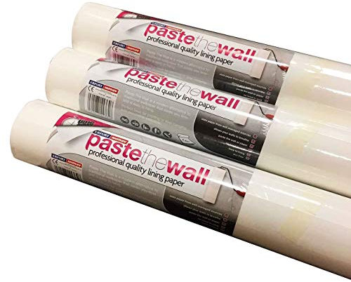 Pack of 3 Lining Wallpaper Paste The Wall paintable Easy to Hang Plain PVC Free