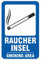 Schild 20x30 cm Schild Raucherinsel Smoking Area Raucherplatz 3 mm Aluverbund