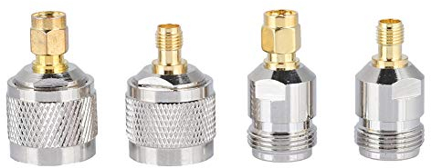 Eboxer 4 Stücke SMA zu N Adapter N Stecker/Buchse auf SMA Buchse/Stecker RF Koaxial Adapter Stecker Adapter-Anschluss für Antenne, WLAN-Gerät, Koaxialkabel, Externe WLAN-Antenne usw.