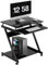SogesHome Scrivania mobile per computer con tastiera scorrevole, 4 ruote, postazione di lavoro, scrivania, tavolo per PC per casa e ufficio, nero, NSD-DX-8110-BB