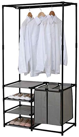 HTI-Line Garderobe Lena XL Kleiderständer Schuhregal mit Wäschesack