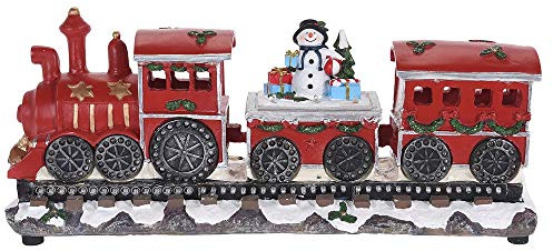 Home @ Styling Collection LED Weihnachtszug Schneemann Motiv 39 cm, Muster:Motiv 2