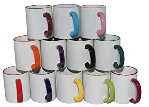 Wonduu Taza Bicolor Con Borde Y Asa De Color Para Sublimación Azul Oscuro