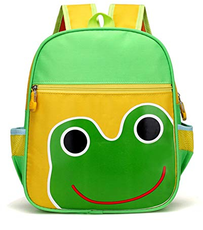 XYDZ Kinder Rucksack, Funktionsrucksack 3D Kindergartenrucksack Frosch Kleiner Niedlich Kinderrucksack Mini Rucksack für Baby Alter: Kinder ab 3-6 Jahren - Grüner