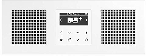 Jung Smart Radio DAB Komplett-Set Weiß DABA2WW mit 2 Lautsprechern und 3-Fach Rahmen A5583BFWW