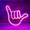 QiaoFei insegna al neon a forma di dito da appendere, con USB o alimentazione a batteria, per casa, camera da letto, bar, ristorante, Natale, festa di compleanno, decorazione da parete a LED-rosa