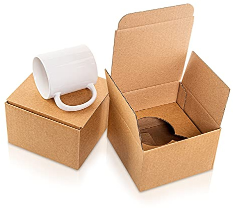 Vistapack Tassen Karton Tassenverpackung mit Fixierung - Versandkarton/Geschenkbox Tasse Versand (216)