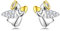 Schutzengel Ohrringe Damen 925 Sterling Silber Mädchen Engel Ohrstecker mit Zirkonia Kinder Schutzengel Ohrstecker 10 mm Kommunion/Taufe Mädchen Geschenke
