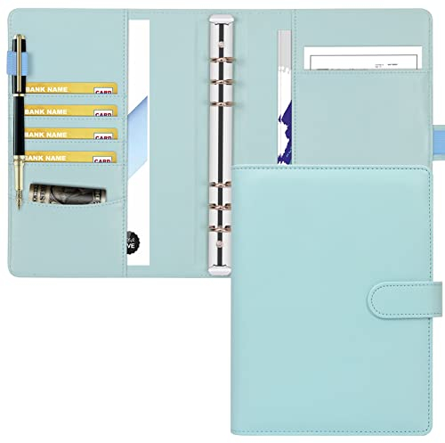 Toplive Leder A5 Binder, 6 Runder Ringbuch Planner Notebook Cover für A5 Füllpapier (Innenpapier nicht enthalten)