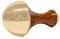 Spanzo Creation Kansa Mini baguette de massage ayurvédique 2 en 1 pour détoxification et relaxation profonde Manche en bois de teck (Naturel-4)