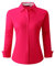 Alex Vando Camisas de vestir para mujer, sin arrugas, ajuste regular, manga larga, elástica, para trabajo, Fucsia, M