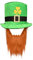 MFUOE Kobold Barthut mit St. Patricks Day Grüner Hut für St. Patricks Day Irland Grün Thema Party Glücksmütze Festival Zubehör