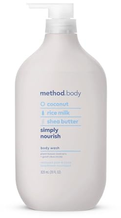 Method Body Wash, Simply Nourish, Paraben and Phthalate Free, 28 oz (Pack of 1)