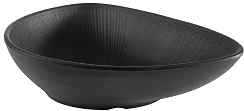 APS 85076 Nero - Cuenco de melamina (23,0 x 18,0 x 5,0 cm, 0,6 L)