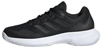 adidas Damen Gamecourt 2.0 Tennis Shoes Tennisschuhe, Core Black/Core Black/Silver, 44 2/3 EU