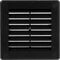 Vent Systems 3 x 3 pulgadas (dimensiones de apertura) cubierta de ventilación de plástico negro – Rejilla de ventilación cuadrada plana – Deflector de ventilación – HVAC 4 x 4 pulgadas (dimensiones