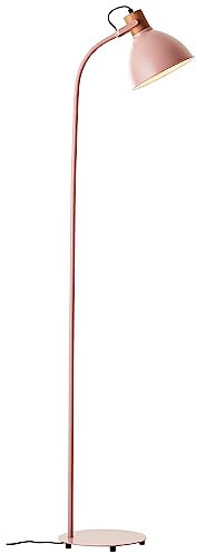 Brilliant Erena Standleuchte 1,5m hellrosa Metall/Holz Fußschalter 1x A60, E27, 40 W, Geeignet für Normallampe (nicht enthalten)